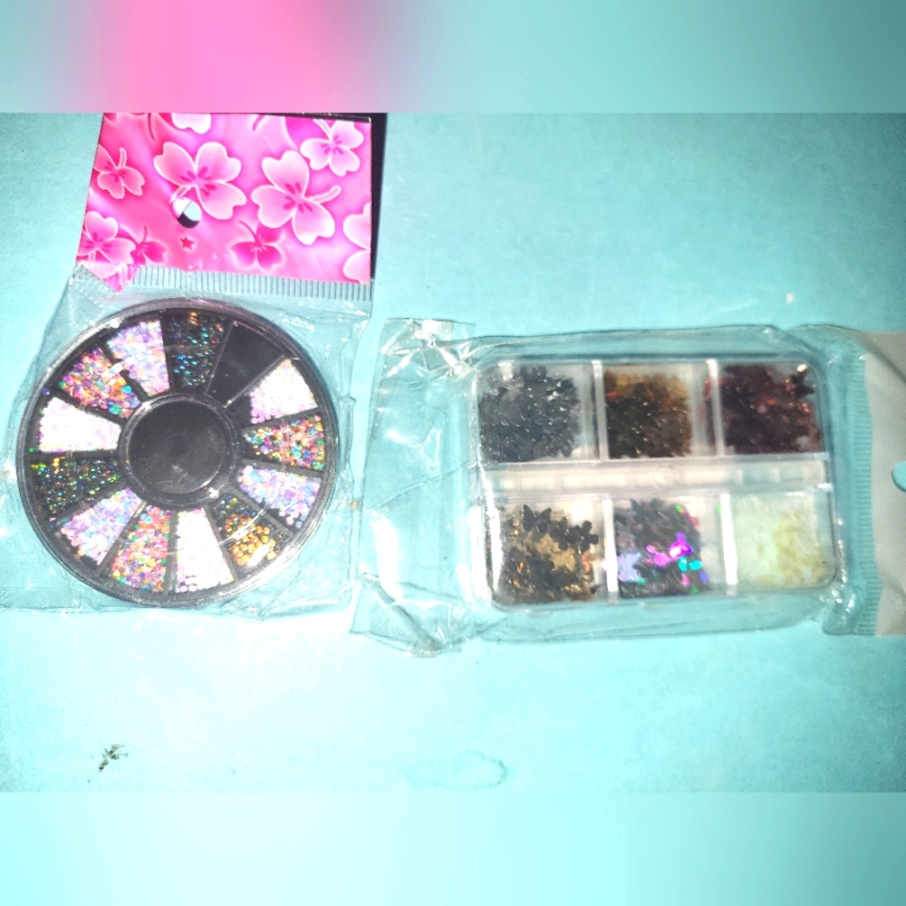 New Colorful Glitter Nail Art Set